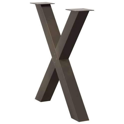 Noge za blagovaonski stol u obliku slova X, 2 kom, prirodni čelik, 70 x (72-73) cm, čelik - Prirodna 70 x (72-73) cm (80 mm) 2 1 Cijena