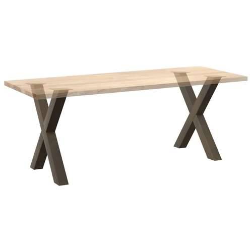 Noge za blagovaonski stol u obliku slova X, 2 kom, prirodni čelik, 70 x (72-73) cm, čelik - Prirodna 70 x (72-73) cm (80 mm) 2 1 Cijena