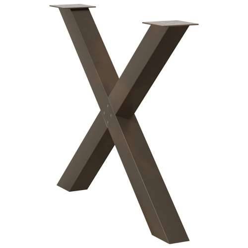 Noge za blagovaonski stol u obliku slova X, 2 kom, prirodni čelik, 90 x (72-73) cm, čelik - Prirodna 90 x (72-73) cm (80 mm) 2 1 Cijena