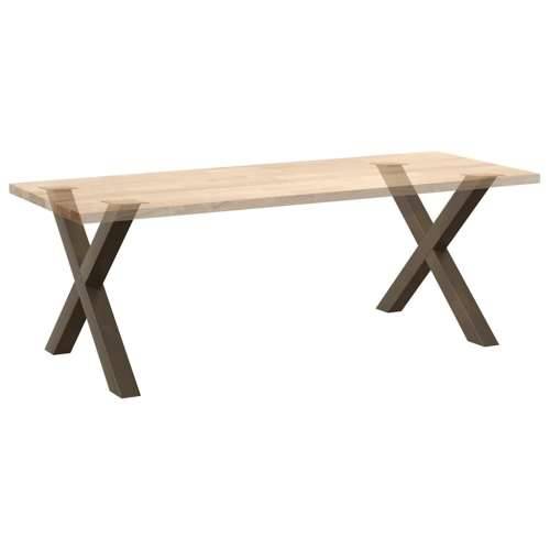 Noge za blagovaonski stol u obliku slova X, 2 kom, prirodni čelik, 90 x (72-73) cm, čelik - Prirodna 90 x (72-73) cm (80 mm) 2 1 Cijena