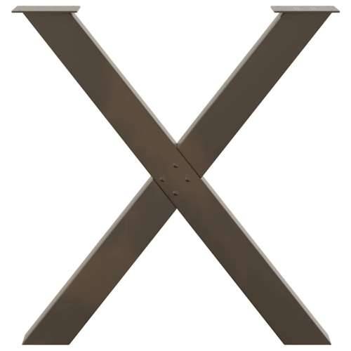 Noge za blagovaonski stol u obliku slova X, 3 kom, prirodni čelik, 70 x (72-73) cm, čelik - Prirodna 70 x (72-73) cm (80 mm) 3 1 Cijena