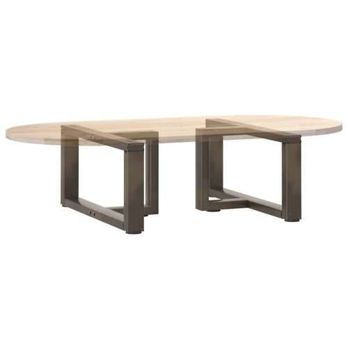 Noge za klub stolić T-oblika 2 kom Crne 70x25x(30-31) cm Čelik - Prirodna 70 x 25 x (30-31) cm 1 Cijena