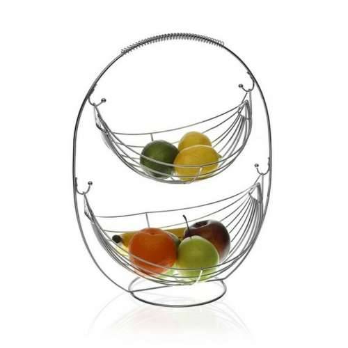 Posuda za Voće Versa Crna 2 Police (27 x 45,5 x 36 cm) Cijena