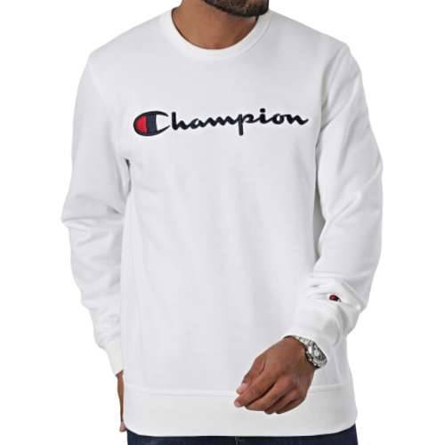 Muška Majica bez Kapuljače Champion CREWNECK SWATSHIRT 220254 WHT Bijela Cijena