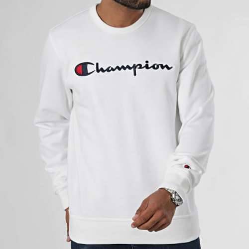 Muška Majica bez Kapuljače Champion CREWNECK SWATSHIRT 220254 WHT Bijela Cijena