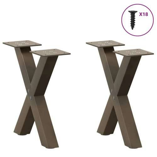 Noge za klub stolić u obliku slova X, 2 kom, prirodni čelik, 30 x (30-31) cm, čelik - Prirodna 30 x (30-31) cm (40 mm) 2 1 Cijena