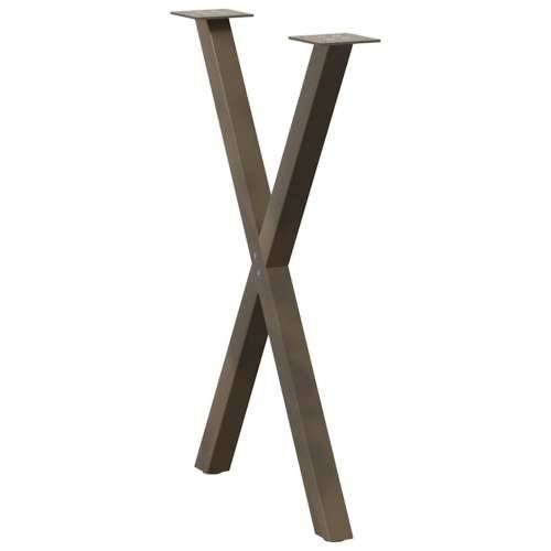 Noge za blagovaonski stol u obliku slova X, 2 kom, prirodni čelik, 60 x (72-73) cm, čelik - Prirodna 57 x (72-73) cm (40 mm) 2 1 Cijena