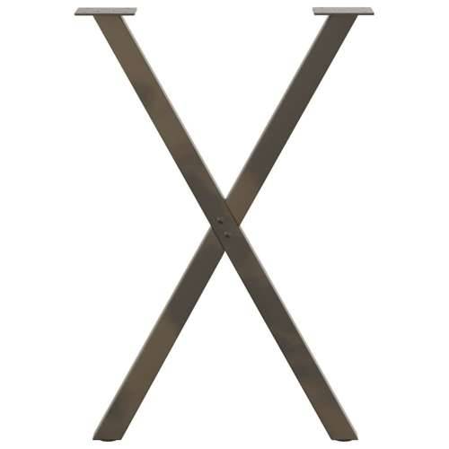 Noge za blagovaonski stol u obliku slova X, 2 kom, prirodni čelik, 60 x (72-73) cm, čelik - Prirodna 57 x (72-73) cm (40 mm) 2 1 Cijena