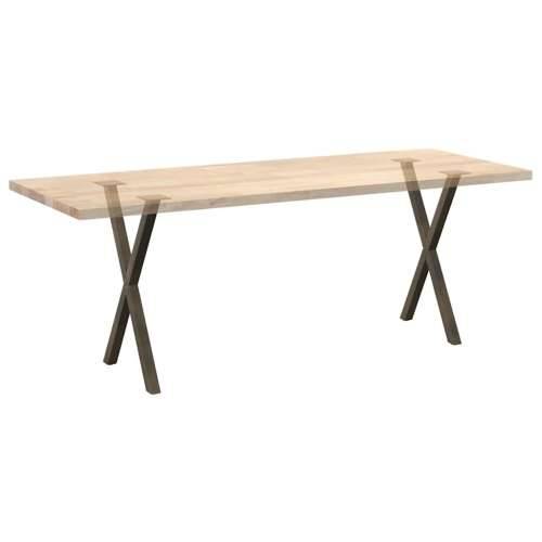Noge za blagovaonski stol u obliku slova X, 2 kom, prirodni čelik, 60 x (72-73) cm, čelik - Prirodna 57 x (72-73) cm (40 mm) 2 1 Cijena