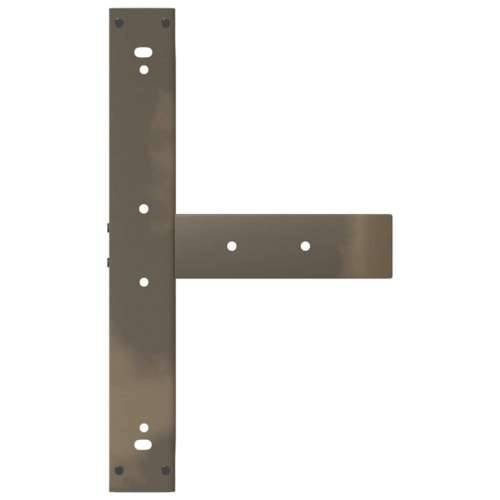 Noge za barski stol T-oblika 2 kom Crne 60x35x(110-111) cm Čelik - Prirodna 60 x 35 x (110-111) cm 1 Cijena