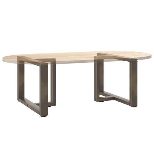 Noge za klub stolić T-oblika 2 kom Crne 70x25x(42-43) cm Čelik - Prirodna 70 x 25 x (42-43) cm 1 Cijena