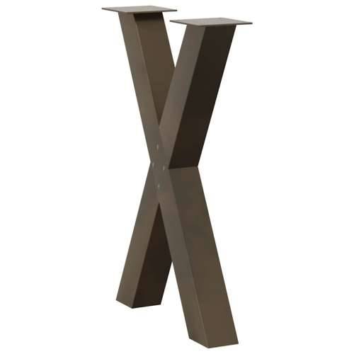 Noge za blagovaonski stol u obliku slova X, 2 kom, prirodni čelik, 60 x (72-73) cm, čelik - Prirodna 60 x (72-73) cm (80 mm) 2 1 Cijena