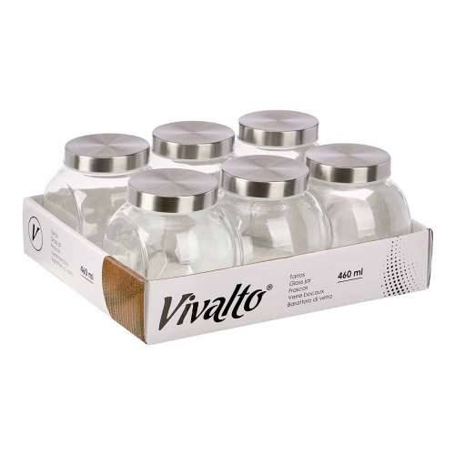 Staklenka za kolačiće Vivalto CW-74-4/TH6 Providan Staklo 460 ml 10 x 11 x 10 cm (6 kom.) Cijena