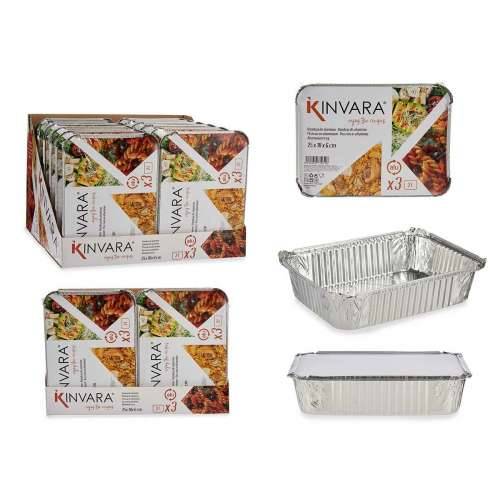 Komplet pladnjeva za hranu Kinvara 16161 Srebrna Aluminij 2 L 25,5 x 6,8 x 19 cm (12 kom.) Cijena