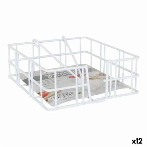Stalak za salvete Confortime Bijela 18 x 18 x 6,5 cm (12 kom.) Cijena