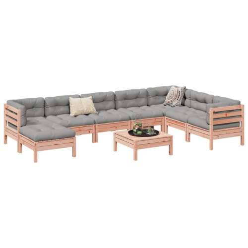 Vrtna garnitura - 9-dijelni set vrtnih sofa s jastucima masivno drvo duglazije - Prirodni douglas 1 Cijena