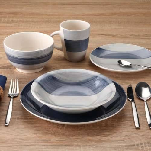 Set Posuđa Versa Leanne Tamno plava Gres Keramika 26,5 x 26,5 cm 18 Dijelovi Cijena