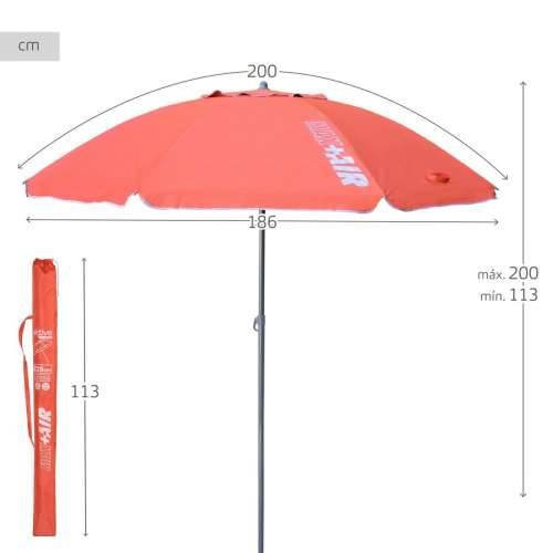Saulessargs Aktive UV50 Ø 200 cm Koraljni Poliester Aluminij 200 x 198 x 200 cm (6 kom.) Cijena