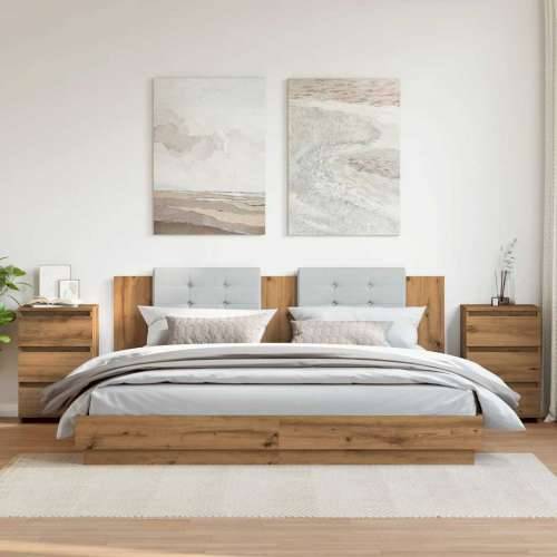 Noćni ormarići 2 kom Artisan hrast 40x35x62,5 cm izrađeno drvo - hrast artisan 2 Cijena