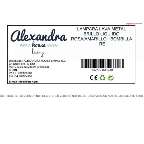 Lava svjetiljka Alexandra House Living Rumena Roza Metal 9 x 37 x 9 cm Cijena
