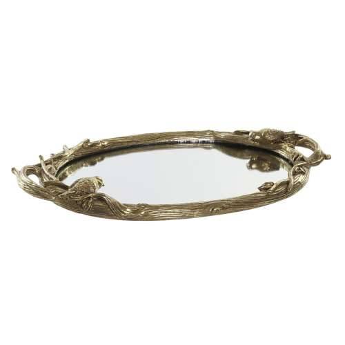 Pladanj DKD Home Decor Ogledalo zlatan Smola ptice (45 x 27 x 3,7 cm) Cijena