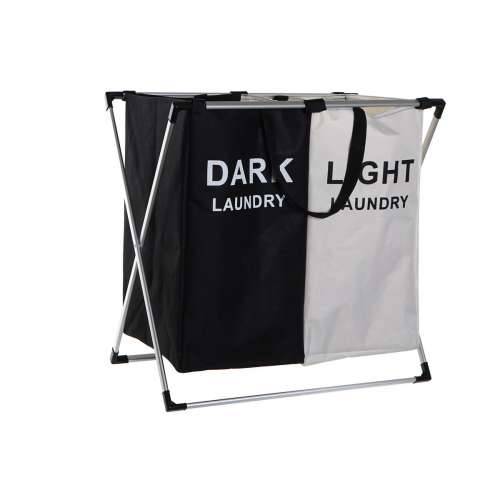 Košara za prljavo rublje DKD Home Decor Sklopiv Dvostruki Metal Poliester (63 x 37 x 61 cm) Cijena