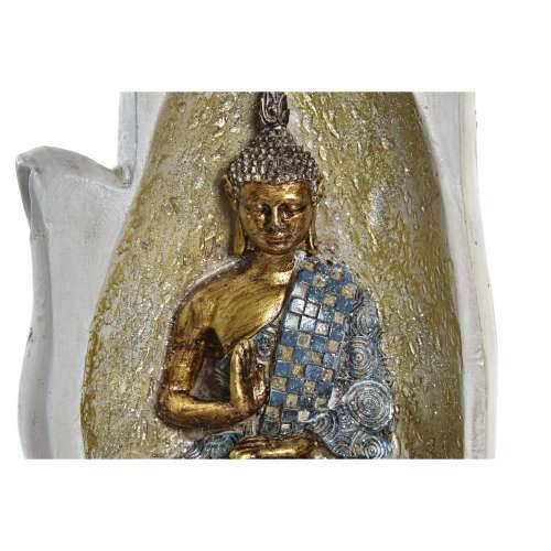 Ukrasna figura DKD Home Decor Siva zlatan Buda Smola (10 x 7,2 x 20,9 cm) (2 kom.) Cijena