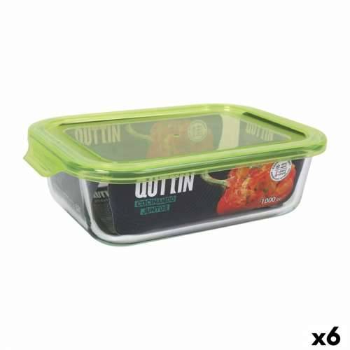 Kutija za užinu Quttin Pravokutno 1L 22 x 15,5 x 6,5 cm (6 kom.) Cijena