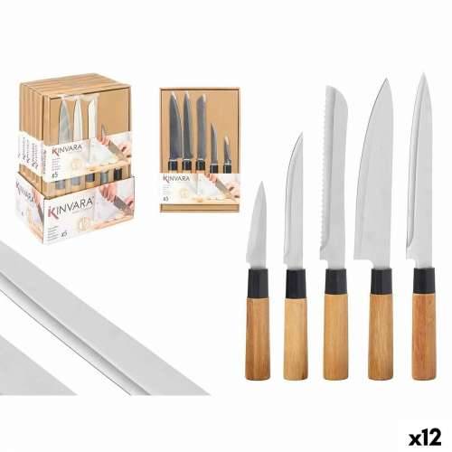 Set Noževa Kinvara SJ6533B Smeđa Metal Bambus (12 kom.) Cijena
