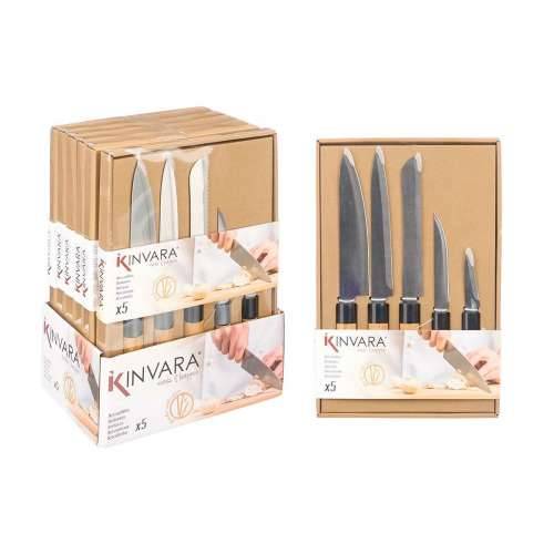 Set Noževa Kinvara SJ6533B Smeđa Metal Bambus (12 kom.) Cijena