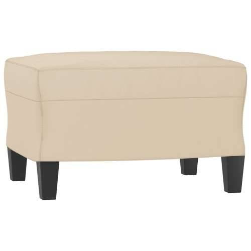 Fotelja s tabureom krem 60 cm od mikrovlakana - Krema Cijena