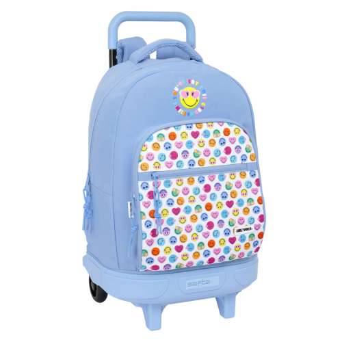 Školski Ruksak Smiley Joyful Plava Pisana 33 x 45 x 22 cm Cijena