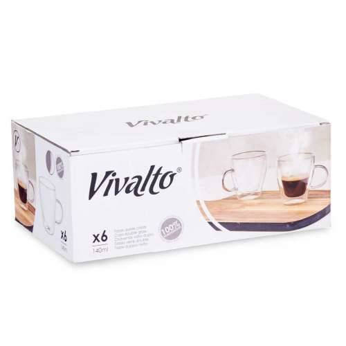 Šalica za kavu i čaj Vivalto OCT-DG2397 Providan Borosilikatno staklo 140 ml (6 kom.) Cijena