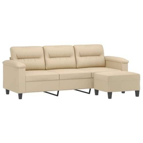Trosjed s tabureom krem 180 cm od mikrovlakana - Krema Cijena