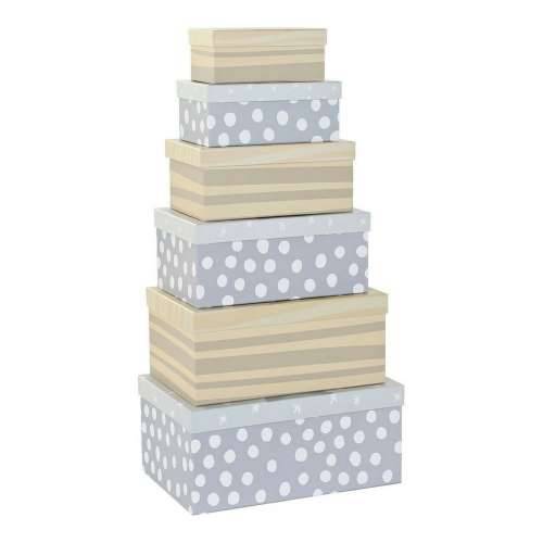 Set ukrasnih kutija DKD Home Decor Pisana Karton Children’s Lav 41 x 28 x 18,5 cm 6 Dijelovi Cijena