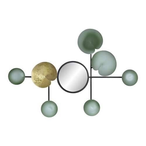 Zidni Ukras DKD Home Decor Ogledalo Listovi zlatan Metal Metvica Orijentalno (45 x 3 x 30 cm) Cijena