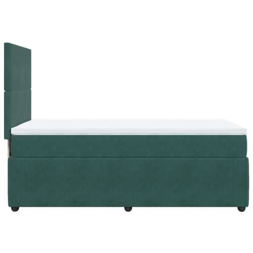 Box spring krevet s madracem tamnozeleni 80 x 200 cm baršunasti - Tamnozelena 80 x 200 cm Gladak dizajn Cijena