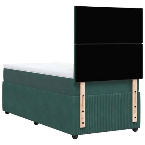 Box spring krevet s madracem tamnozeleni 80 x 200 cm baršunasti - Tamnozelena 80 x 200 cm Gladak dizajn Cijena