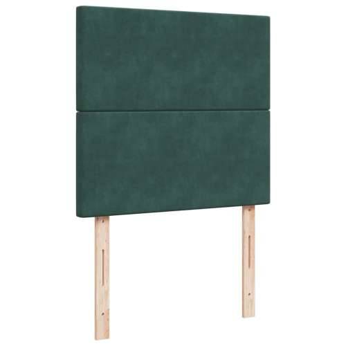 Box spring krevet s madracem tamnozeleni 80 x 200 cm baršunasti - Tamnozelena 80 x 200 cm Gladak dizajn Cijena