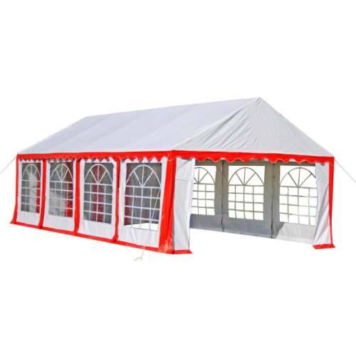 Šator za zabave 8 x 4 m crveni Cijena