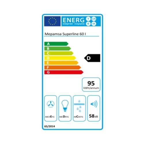 Konvencionalna Napa Mepamsa SUPERLINE 60 V2 60 cm 415 m3/h 69 dB 140W Cijena
