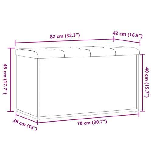 Klupa za odlaganje Artisan hrast 82x42x45 cm izrađeno drvo - hrast artisan 82 x 42 x 45 cm Cijena