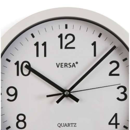Zidni sat Versa Bijela Plastika Kvarc 4,3 x 30 x 30 cm Cijena
