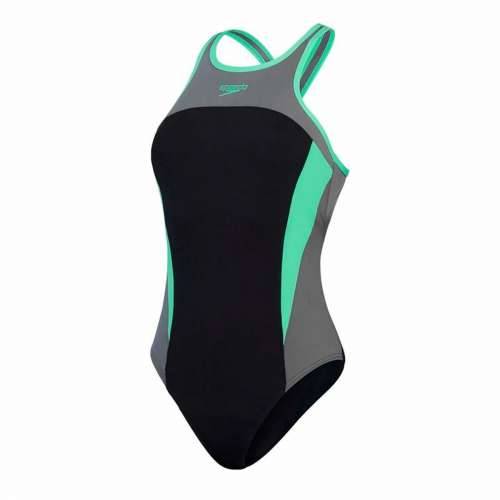 Ženski Kupaći Kostim Speedo High Neck Splice Cross Zelena Cijena
