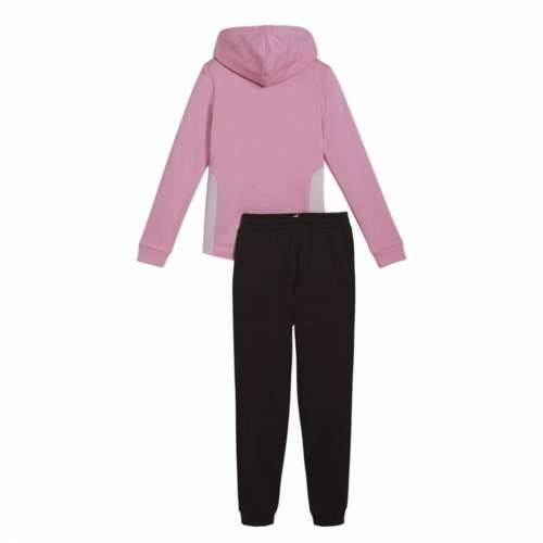 Dječja Trenirka Puma Hooded Sweat Suit Fleece Cl Crna Roza 2 Dijelovi Cijena