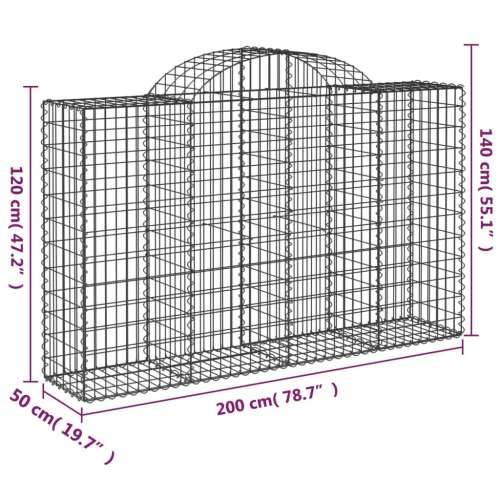 Lučne gabionske košare 50kom 200x50x120/140cm pocinčano željezo - 200 x 50 x 120/140 cm 50 Cijena