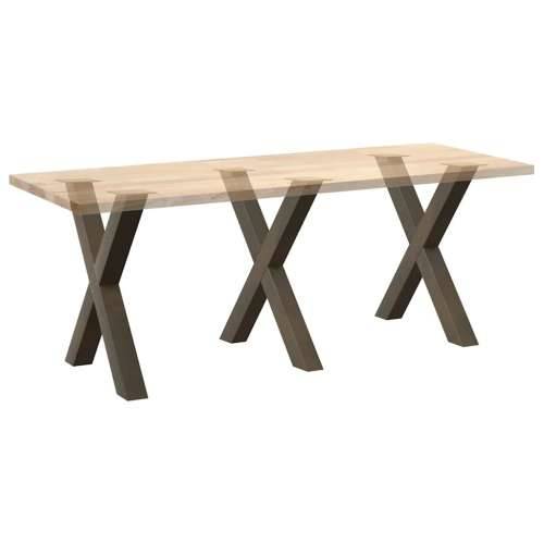 Noge za blagovaonski stol u obliku slova X, 3 kom, prirodni čelik, 80 x (72-73) cm, čelik - Prirodna 80 x (72-73) cm (80 mm) 3 1 Cijena