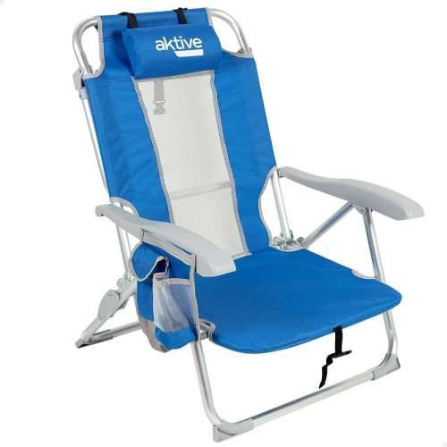 Stolica za za plažu Aktive Plava Bijela 49 x 78 x 56 cm (2 kom.) Cijena