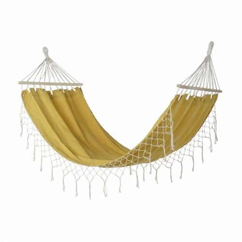Hamak DKD Home Decor Oker Poliester Pamuk Borovina šiške (255 x 80 x 28 cm) Cijena