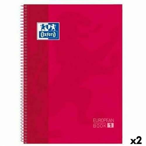 Bilježnica sa Spiralnim Uvezom Oxford Classic Europeanbook 1 Crvena A4+ 80 Listovi 5 Dijelovi (2 kom.) Cijena